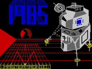 1985 The Day After title screen for ZX Spectrum